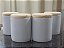 Kit 4 Potes Uso Geral 200ml - Potes Porcelana Tampa Pinus - Imagem 3
