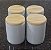 Kit 4 Potes Uso Geral 200ml - Potes Porcelana Tampa Pinus - Imagem 2