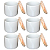 Kit 6 Porta Treco / Condimentos / Mantimentos 200ml - Potes Porcelana Tampa Pinus - Imagem 1