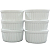 Jogo 6 Ramequim 250ml Forma canelada - Kit Porcelana Branca (2) - Imagem 1