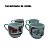 Kit Jogo 4 Xicaras Café Chá hotel 200ml Empilháveis C/ Suporte Pinus - Feliz Natal - Imagem 3