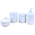 Kit higiene bebê 4 pçs Off White Porcelana Molhadeirac/Tampa - Imagem 2