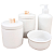 Kit Higiene Bebê Lavabo 4 peças c/ Pegador Porcelana Branca - Imagem 2