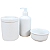 Kit Higiene Bebê Lavabo 3 peças Porcelana Branca - Imagem 2
