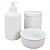 Kit Higiene Bebê Lavabo 3 peças Porcelana Branca - Imagem 4