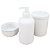 Kit Higiene Bebê Lavabo 3 peças Porcelana Branca - Imagem 5