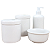 Kit Higiene Bebê Lavabo 4 peças - Porcelana Branca - Imagem 5