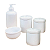 Kit higiene bebê Lavabo 5 pçs Off White - Tudo Porcelana - Imagem 2