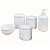 Kit higiene bebê Lavabo 5 pçs Off White - Tudo Porcelana - Imagem 1