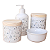 Kit higiene bebê lavabo arabescos 4 pçs - Porcelana Tp Pinus - Imagem 1