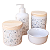 Kit higiene bebê lavabo arabescos 4 pçs - Porcelana Tp Pinus - Imagem 2