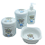 Kit higiene bebê Principe Ursinho 4 peças - potes, porta álcool e molhadeira - Tudo porcelana - Imagem 1
