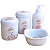 Kit higiene bebê Princesa Ursinha 4 pçs - Tudo porcelana - Imagem 2
