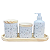 Kit higiene bebê lavabo arabescos 4 pçs - Porcelana Tp Pinus - Imagem 1