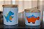 Kit higiene bebê Dinossauro 3 peças - potes e porta álcool - Peças Porcelana Tampa Pinus - Imagem 3