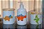Kit higiene bebê Dinossauro 3 peças - potes e porta álcool - Peças Porcelana Tampa Pinus - Imagem 2