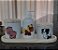 Kit higiene bebê 4 peças Fazendinha - Bandeja, potes e porta álcool - Peças porcelana bandeja e tampas pinus - Imagem 3