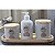 Kit higiene bebê 4 peças Princesa ursinha - Bandeja, potes e porta álcool - Peças porcelana bandeja e tampas pinus - Imagem 6