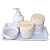 Kit higiene bebê lavabo arabescos 5 pçs - Porcelana Tp Pinus - Imagem 1