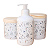 Kit higiene bebê lavabo arabescos 3 pçs - Porcelana Tp Pinus - Imagem 1