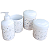 Kit higiene bebê lavabo arabescos 4 pçs - Tudo Porcelana - Imagem 2