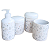 Kit higiene bebê lavabo arabescos 4 pçs - Tudo Porcelana - Imagem 5