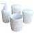 Kit higiene bebê lavabo arabescos 4 pçs - Tudo Porcelana - Imagem 6