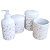 Kit higiene bebê lavabo arabescos 4 pçs - Tudo Porcelana - Imagem 4