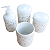 Kit higiene bebê lavabo arabescos 4 pçs - Tudo Porcelana - Imagem 3