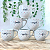 Jogo 6 Xicaras Café/Chá Cônica 170ml  Poá colorido Porcelana - Imagem 2