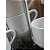 Kit Jogo 4 Xicaras Café/Chá hotel 200ml Empilháveis com suporte - Porcelana Branca - Imagem 6