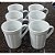 Kit Jogo 6 Canecas xícaras Café, Chá hotel 220ml tipo Copo Americano - Porcelana branca - Imagem 3