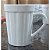 Kit Jogo 6 Canecas xícaras Café, Chá hotel 220ml tipo Copo Americano - Porcelana branca - Imagem 4