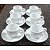 Kit Jogo 6 xícaras Café 80ml Cônica com pires - Porcelana branca (2) - Imagem 5
