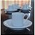 Jogo 6 xícaras de Café com pires - 55 ml Base Reta - Porcelana branca - Imagem 2