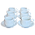 Jogo 6 xícaras de Café e Chá com pires - 170 ml Base Reta - Porcelana branca - Imagem 1
