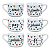Jogo Xicaras Café Chá 200ml Semi - Empilháveis - Porcelana - Imagem 1