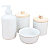 Kit higiene bebê lavabo 4 pçs - Porcelana Pegador Coração - Imagem 4