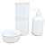 Kit higiene bebê lavabo 4 pçs - Porcelana branca e Pinus - Imagem 4