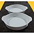 Kit 2 Travessas Refratárias Redondas com alças - Porcelana branca -  (AxL) 4CM x 17,5CM (2) - Imagem 4