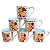 Kit Jogo 6 Canecas Capivara 210ml - Porcelana - Imagem 2