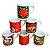 Kit Jogo 6 Canecas Natal Porcelana 120ml - Imagem 2