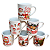 Kit Jogo 6 Canecas Natal 120ml - Porcelana - Imagem 2