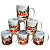Kit Jogo 6 Canecas 300ml Natal - Porcelana - Imagem 4