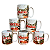 Kit Jogo 6 Canecas 300ml Natal - Porcelana - Imagem 1