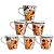 Caneca Infantil 120ml Porcelana Jogo 6 pçs Várias Estampas - Imagem 7