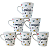 Caneca Infantil 120ml Porcelana Jogo 6 pçs Várias Estampas - Imagem 4