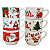 Kit Jogo 6 Xicaras Natal CaféChá 200ml Empilháveis Porcelana - Imagem 2