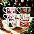 Kit Jogo 6 Xicaras Natal CaféChá 200ml Empilháveis Porcelana - Imagem 4