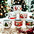 Kit Jogo 6 Xicaras Natal CaféChá 200ml Empilháveis Porcelana - Imagem 3